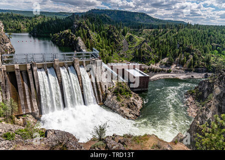 Long Lake Dam On The Spokane River Stock Photo