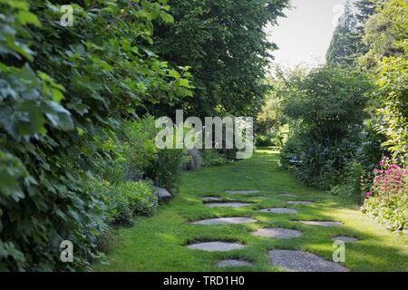 The Martha Springer Botanical Garden on the campus of Willamette University in Salem, Oregon, USA. Stock Photo