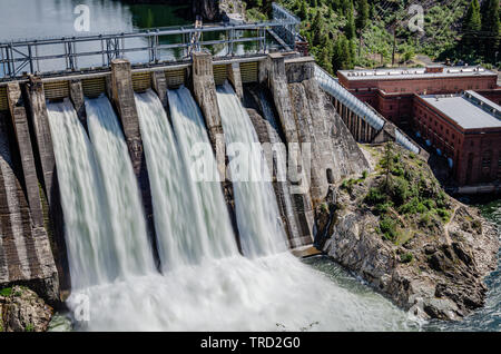 Long Lake Dam On The Spokane River Stock Photo