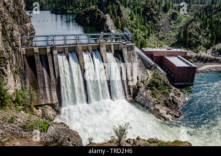 Long Lake Dam On The Spokane River Stock Photo