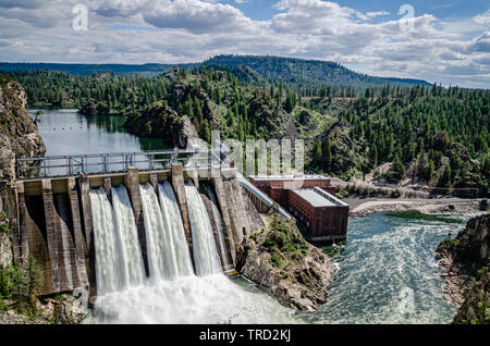 Long Lake Dam On The Spokane River Stock Photo