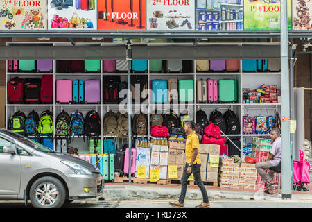 SINGAPORE-JUN 24 2017:Little Indian luggage market Stock Photo