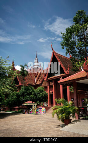 national museum landmark khmer style building exterior in phnom penh city cambodia Stock Photo