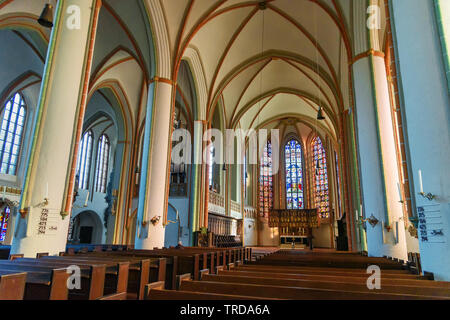 Luneburg, Germany - November 03, 2018: Interior of Church of John the Baptist or Johanniskirche Stock Photo