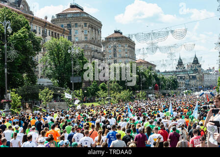 Kyiv, Ukraine - May 26, 2019: On the Day of Kiev took place the 27th charitable 'Chestnut Run' for 5 km Stock Photo