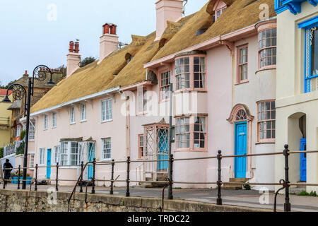 lyme regis town centre seaside town beach , dorset, england, uk, gb Stock Photo