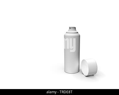 white spray can Stock Photo