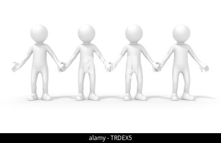 3D icon men in white color shaking hands against white background Stock ...