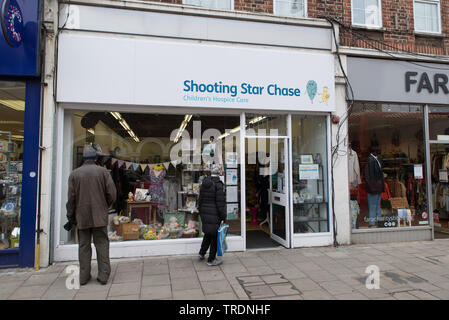 Charity shops in Twickenham, UK. Stock Photo