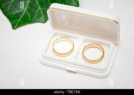 two golden wedding rings, Bundesrepublik Deutschland Stock Photo