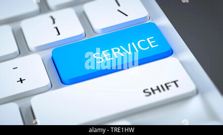 white keyborad with the button Service Stock Photo