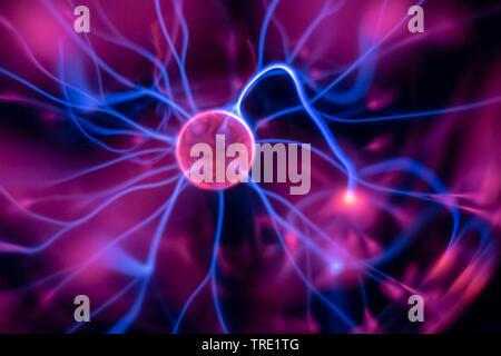 plasma lamp with moving light beams Stock Photo