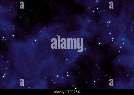 starry sky, computer graphic Stock Photo