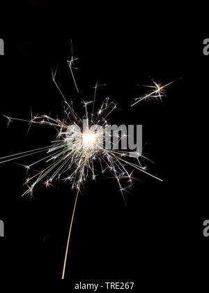burning sparkler Stock Photo