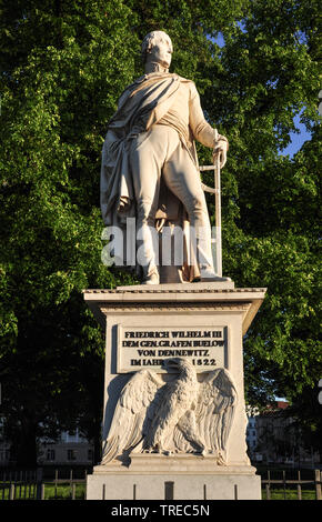 Friedrich Wilhelm III staue  memorial for General Grafen Buelow, Bebelplatz, Unter den Linden, Berlin, Germany, Europe Stock Photo