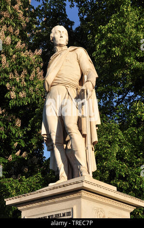 Friedrich Wilhelm III staue  memorial for General Grafen Buelow, Bebelplatz, Unter den Linden, Berlin, Germany, Europe Stock Photo