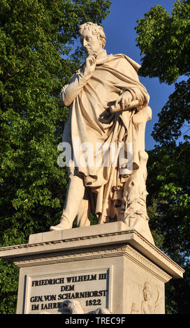 Friedrich Wilhelm III staue  memorial for General von Scharnhorst, Bebelplatz, Unter den Linden, Berlin, Germany, Europe Stock Photo