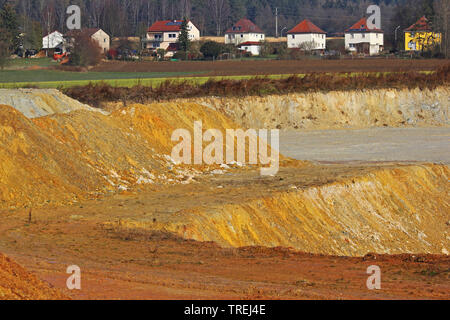 clay pit in Waldsassen, Germany, Bavaria, Oberpfalz, Waldsassen Stock Photo