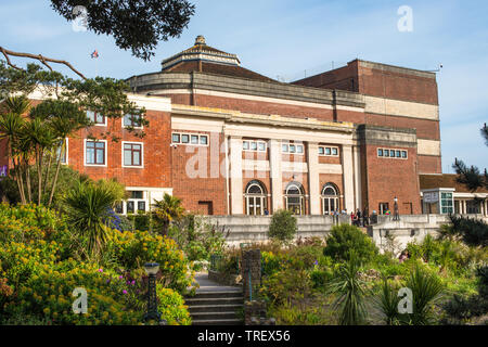 The Pavilion Theatre and Ballroom building circa 1920s seen from the Lower gardens in Bournemouth, Dorset, England, UK Stock Photo