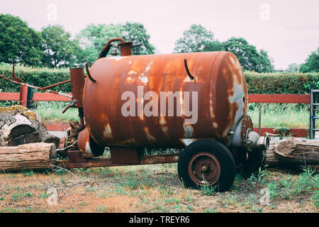 old ww2 gas tank Stock Photo