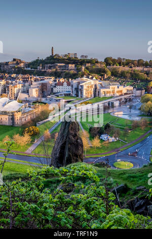Scottish Parialment building from Holyrood Park Stock Photo