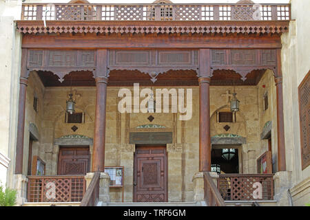 Cairo, Egypt - March 01, 2010: The Hanging Church Saint Virgin Mary Orthodox Coptic in Cairo, Egypt. Stock Photo