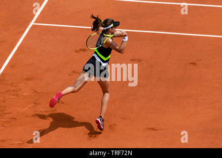 Paris, France. 4th June, 2019. Johanna Kontag from Great Britain during her 4th rd victory at the 2019 French Open Grand Slam tennis tournament in Roland Garros, Paris, France. Frank Molter/Alamy Live news Stock Photo