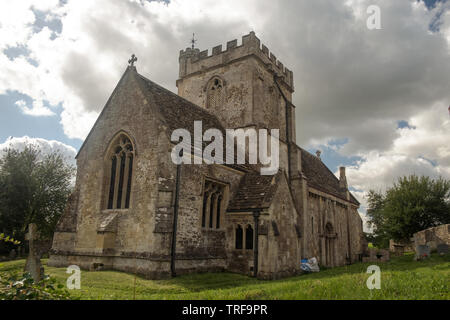 The Church of All Saints of Lullington is a typical one of the English countryside and lies in a beautiful parish of Beckington village in Somerset. Stock Photo