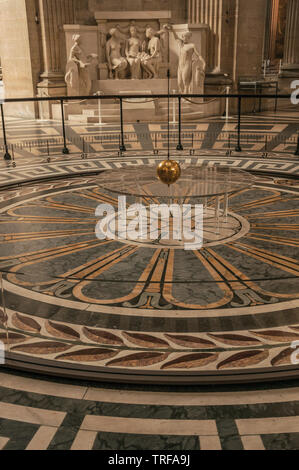 Famous Foucault Pendulum Copper Ball Swinging Inside The Pantheon In ...