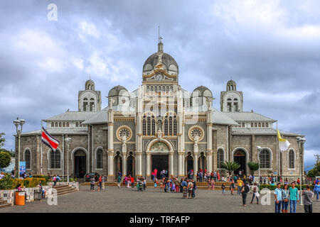 Cartago, Costa Rica - January 25, 2015: Our Lady of the Angels Basilica (Basilica de Nuestra Senora de los Angeles) in Cartago, Costa Rica Stock Photo