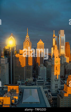 DOWNTOWN SKYLINE PHILADELPHIA PENNSYLVANIA USA Stock Photo