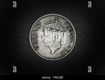 1 Shilling coin, King George VI, East Africa, 1952 Stock Photo