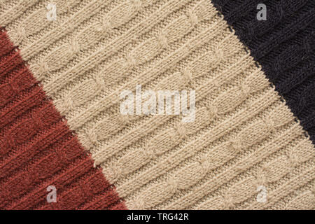 highly detailed needlework wool fabric, close up wool texture background Stock Photo