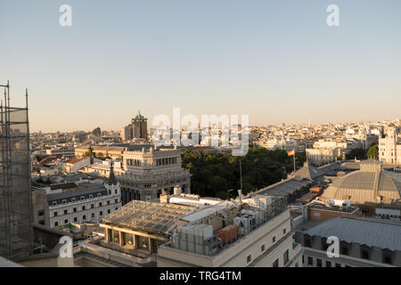 Azotea rooftop bar, over Circulo de Bellas Artes in Madrid Stock Photo