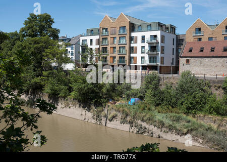 Wapping Wharf from Gaol Ferry Bridge Bristol England Stock Photo