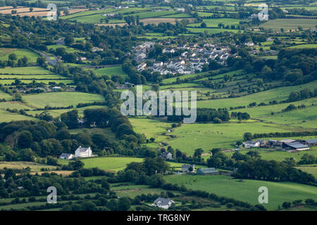 Forkhill and the border country from Slieve Gullion, Co Armagh, Northern Ireland Stock Photo