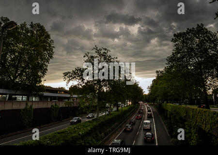 Views of the flowing traffic on the Bundesstrasse 1 in Dortmund © Frank Schultze / Zeitenspiegel Stock Photo