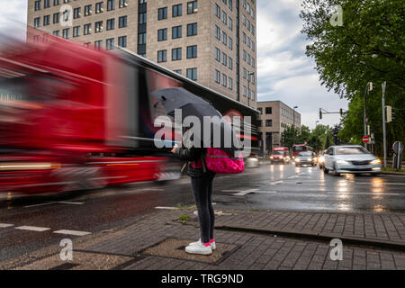 Views of the flowing traffic at the intersection Vosskuhle on the Bundesstrasse 1 in Dortmund © Frank Schultze / Zeitenspiegel Stock Photo