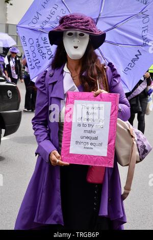 London, UK. 05th June, 2019. WASPI protesters demonstrate against pension inequality. Parliament Square, London Credit: michael melia/Alamy Live News Stock Photo