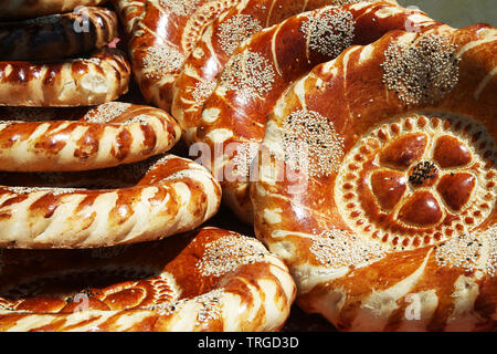 Background of traditional uzbek bread Stock Photo