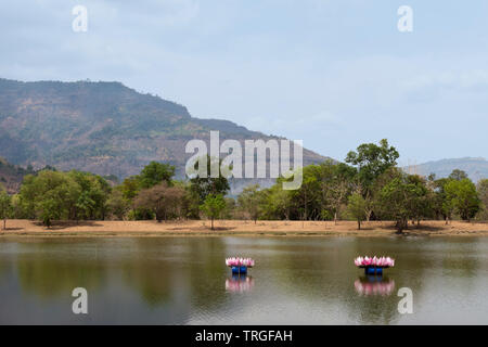 Lake at the archaeological site of Wat Phou, Pakse-Champasak, Laos Stock Photo