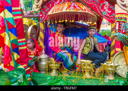 Participants in the Aliwan fiesta in Manila Philippines Stock Photo