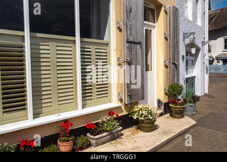 Colourful cottage front, Kingsand, Torpoint Stock Photo