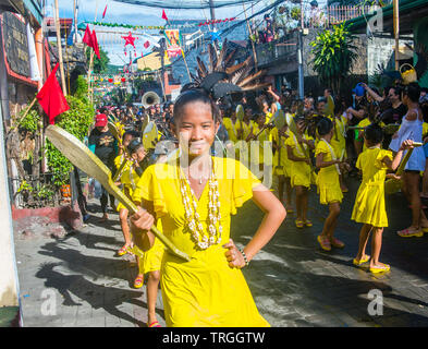 Participants in the Higantes festival in Angono Philippines Stock Photo