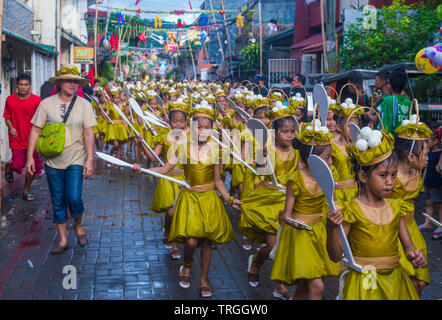 Participants in the Higantes festival in Angono Philippines Stock Photo