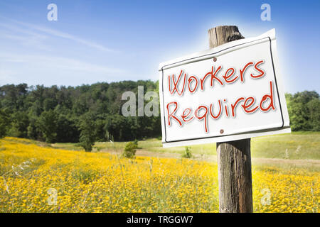 Workers required for outdoor activities. concept image Stock Photo