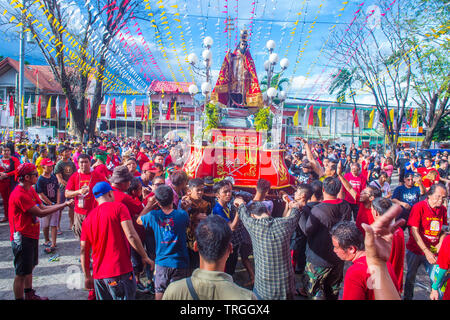 Participants in the Higantes festival in Angono Philippines Stock Photo