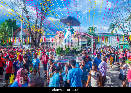 Participants in the Higantes festival in Angono Philippines Stock Photo