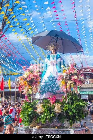 Participants in the Higantes festival in Angono Philippines Stock Photo