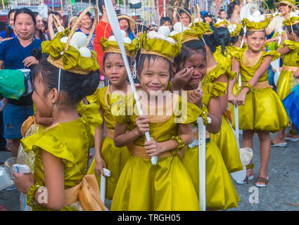 Participants in the Higantes festival in Angono Philippines Stock Photo